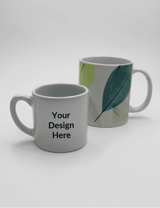 Customised White Ceramic Mugs